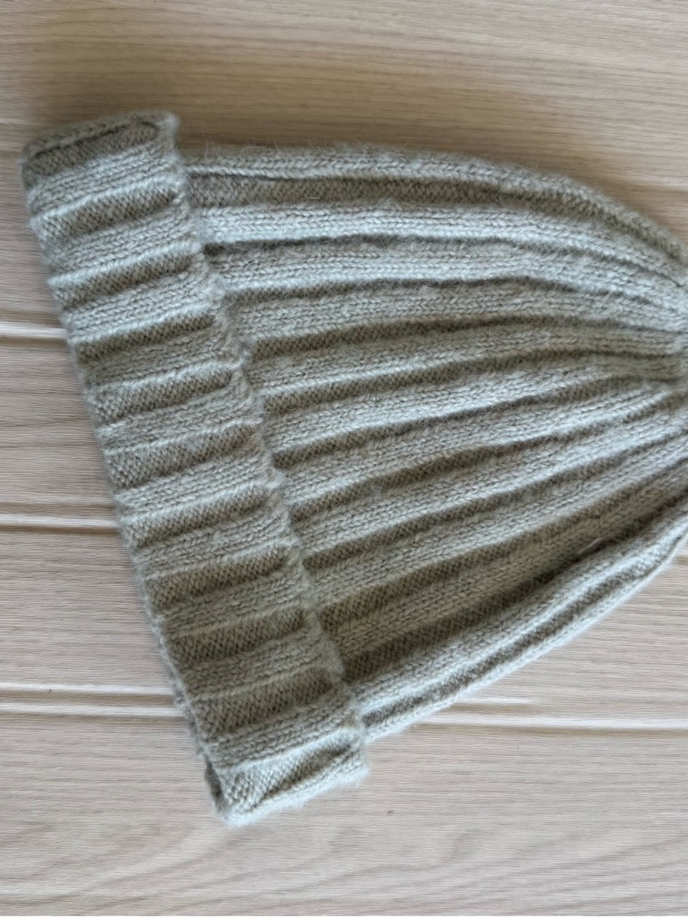 Rylee + Cru Knit Beanie Hat Seafoam Green Wool Blend Kids Size S/M